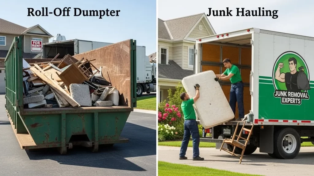 Roll-Off Dumpster vs Junk Hauling