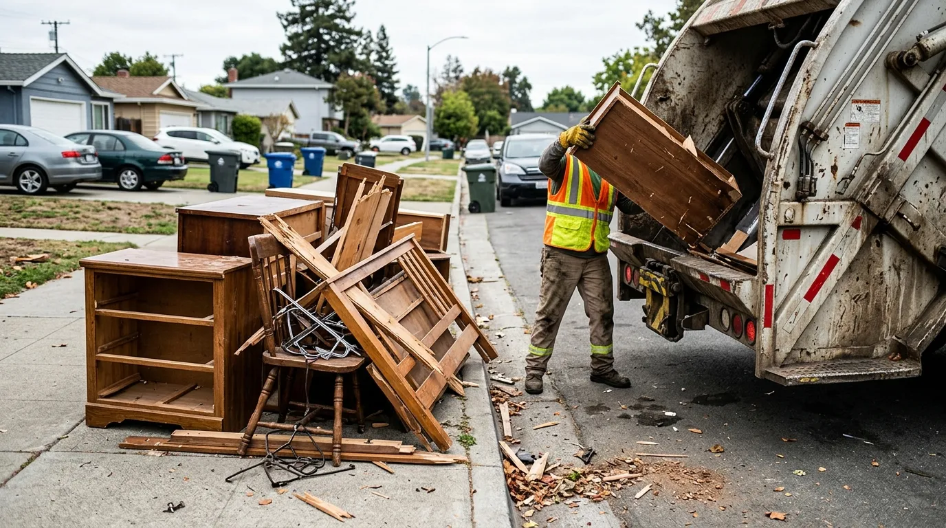 Disposing broken wooden furniture