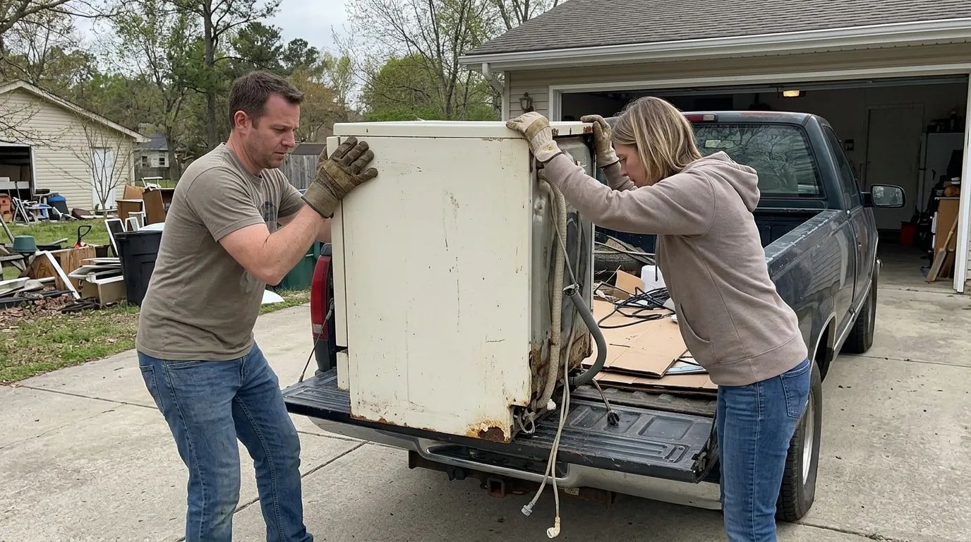 disposing old dishwasher