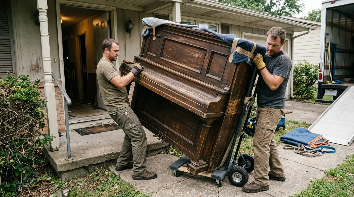 old piano removal